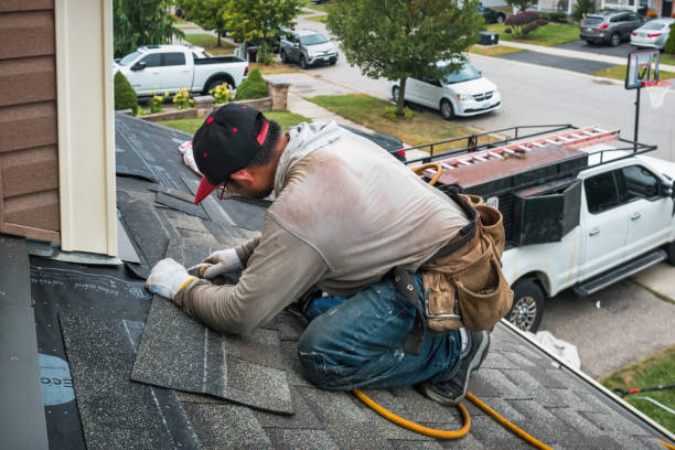 Professional Flat Roof Repair technician working in Cambridge, ID